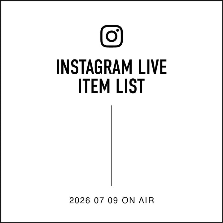 INSTAGRAM LIVE ITEM LIST