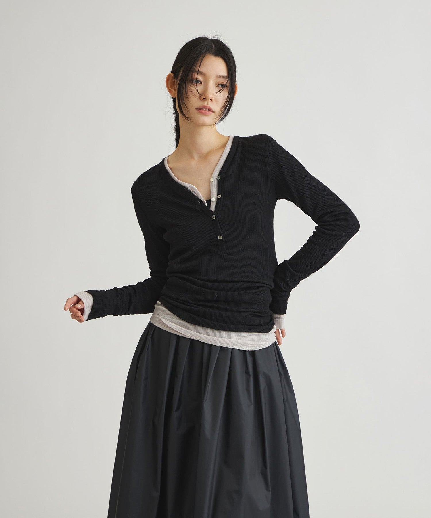 2342-Y7P0782809__,09,モデル身長174cm 着用サイズ：F