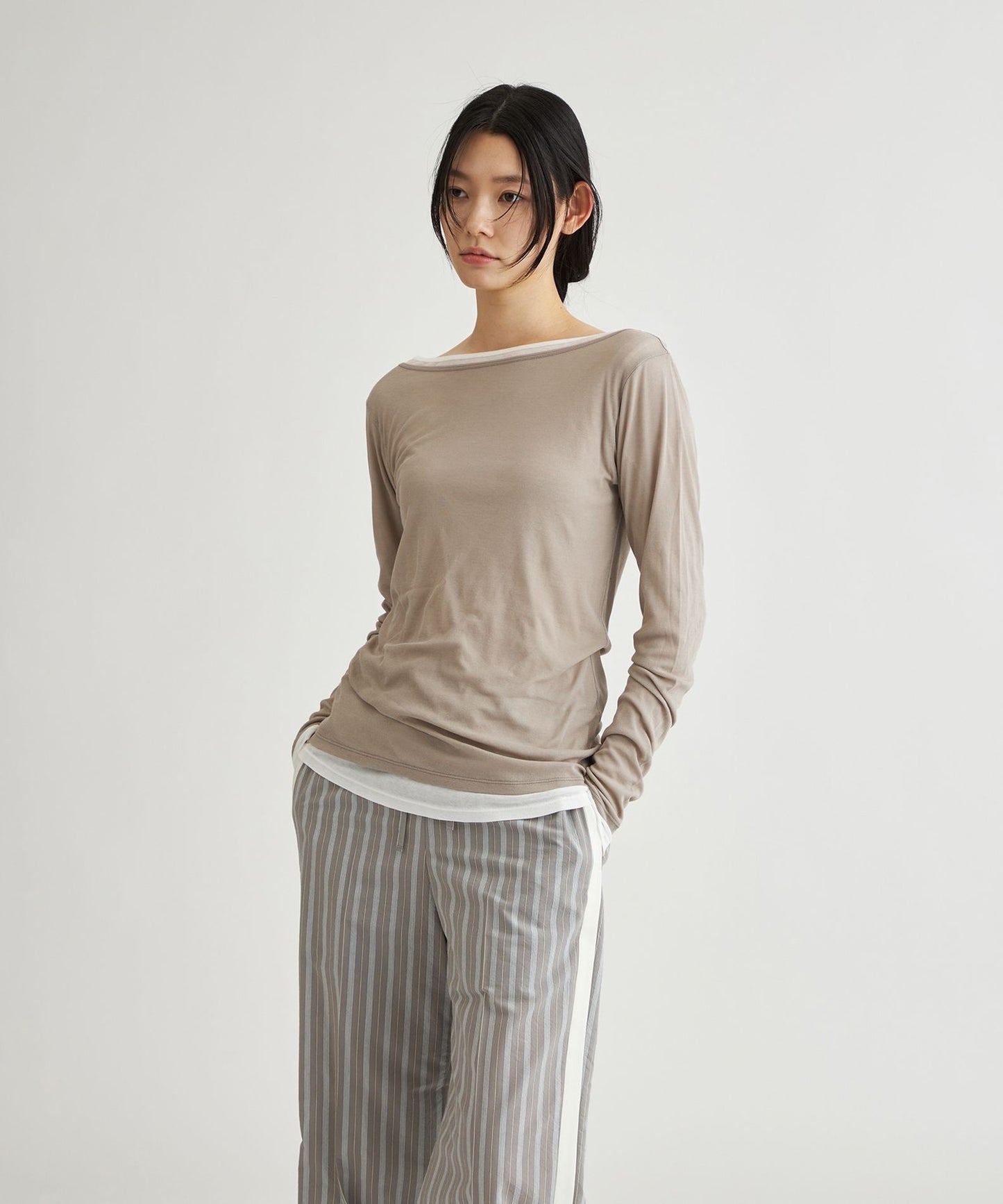 2342-Y7P5080746__,46,モデル身長174cm 着用サイズ：F